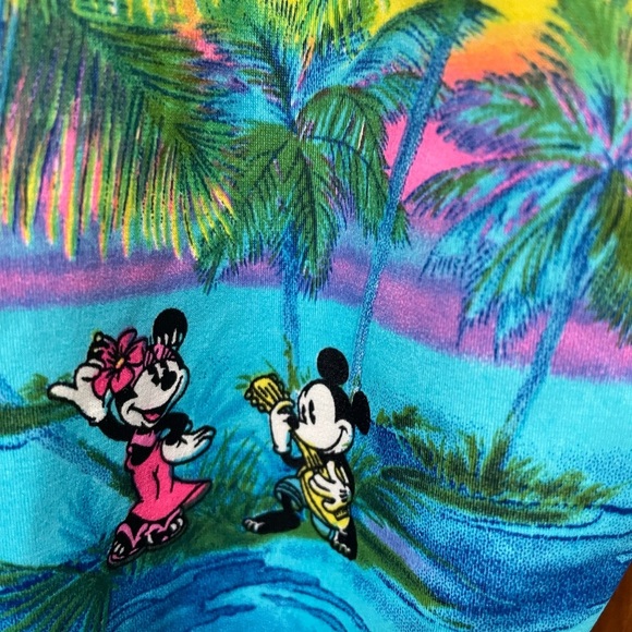 Disney one piece Tropical Blue Swimsuit with Palm Tree Design size 18 - Picture 4 of 6